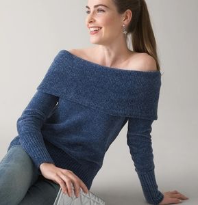WHBM Off the Shoulder Chenille Sweater Size XSP